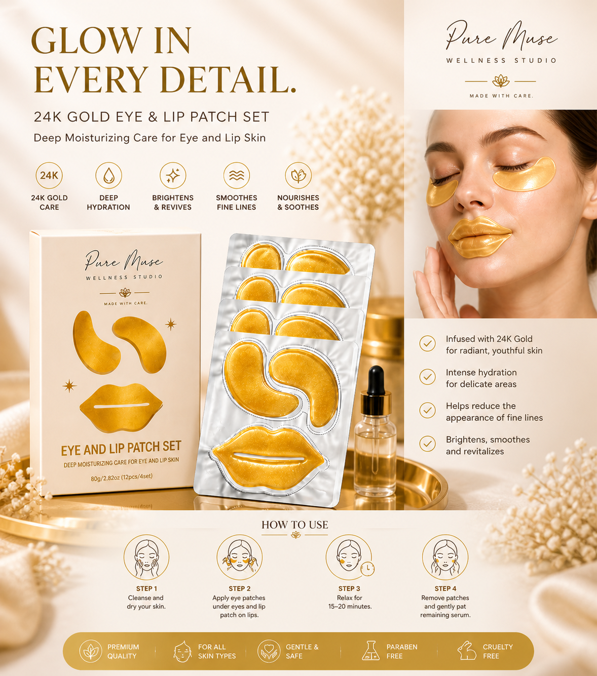 Pure Muse™ Glow Eye & Lip Patch Set